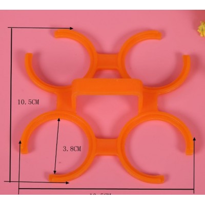 4 Pack Plastic Beer Bottle Holder Orange